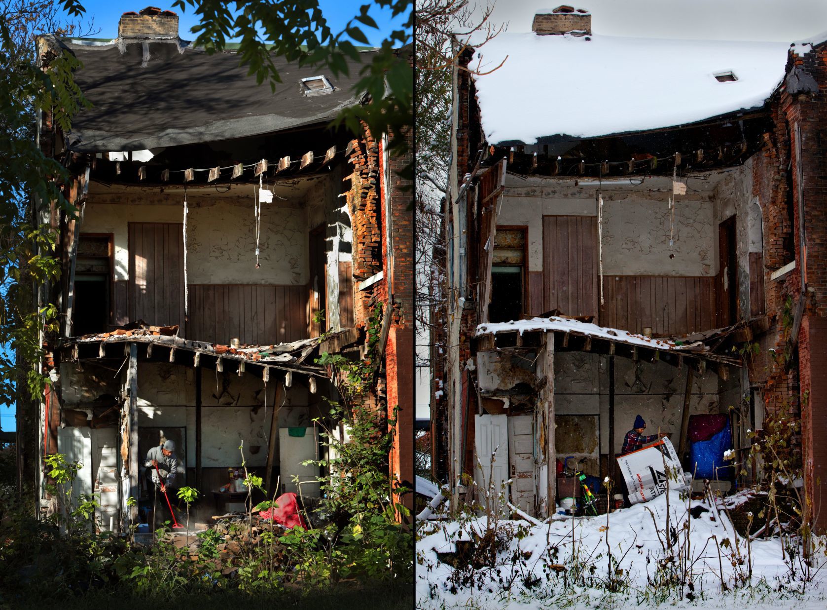 Decaying "dollhouse" offers closet for sleep, little else